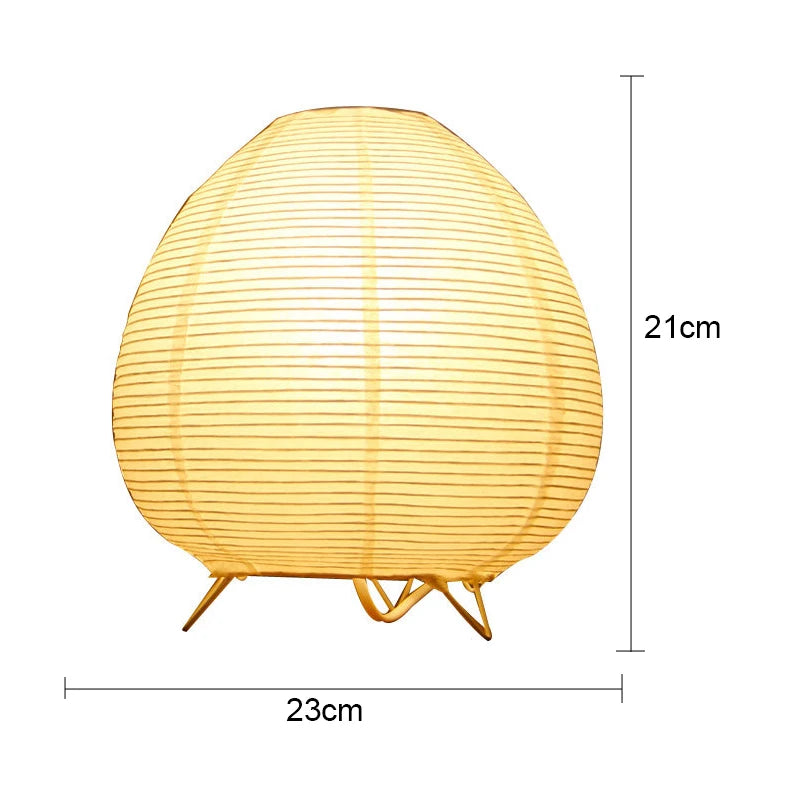 Luminária Oriental de Mesa de Papel