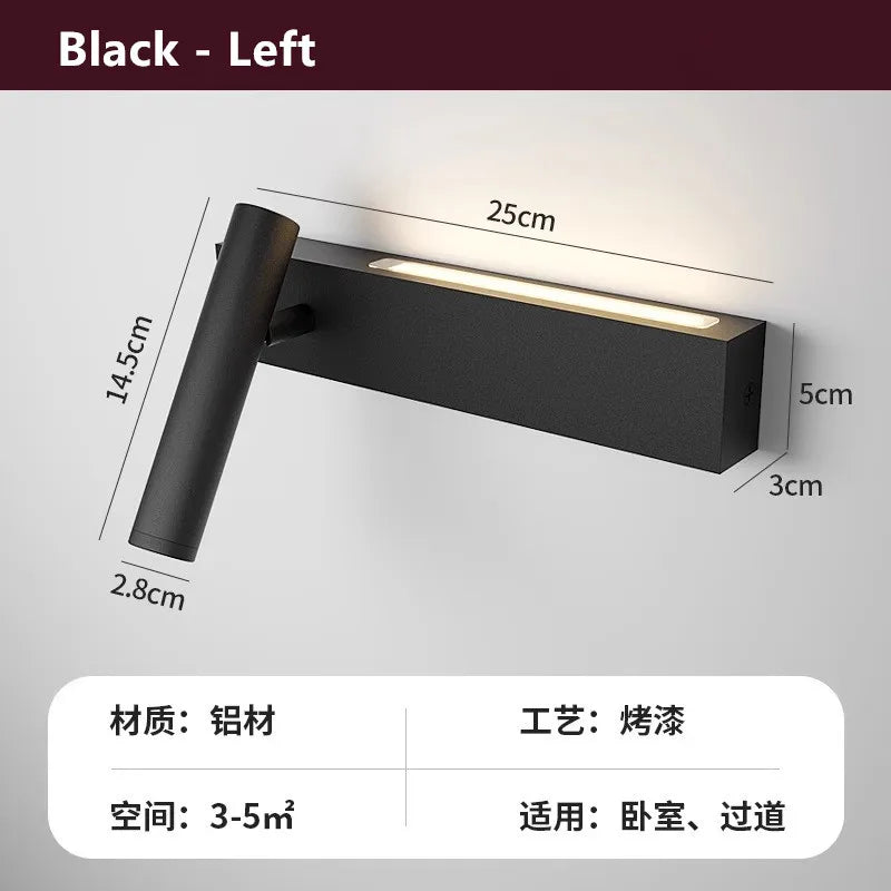 Arandela de Parede Tubular Direcionável LED