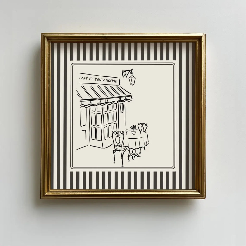 Quadro Decorativo Café Francês em Canvas