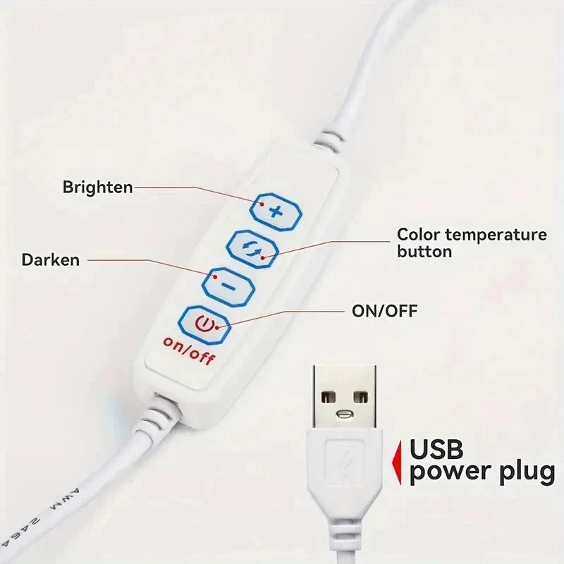 Abajur de Mesa Cogumelo em Vidro Âmbar Touch USB