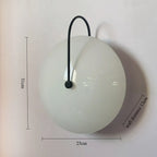 Arandela Redonda de Vidro LED com Luz Quente
