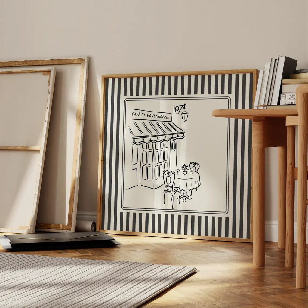 Quadro Decorativo Café Francês em Canvas