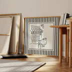 Quadro Decorativo Café Francês em Canvas