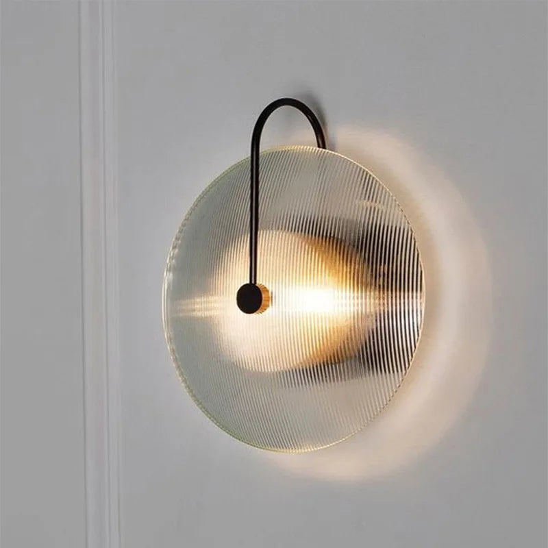 Arandela Redonda de Vidro LED com Luz Quente