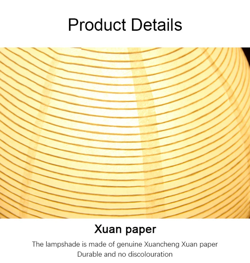 Luminária Oriental de Mesa de Papel