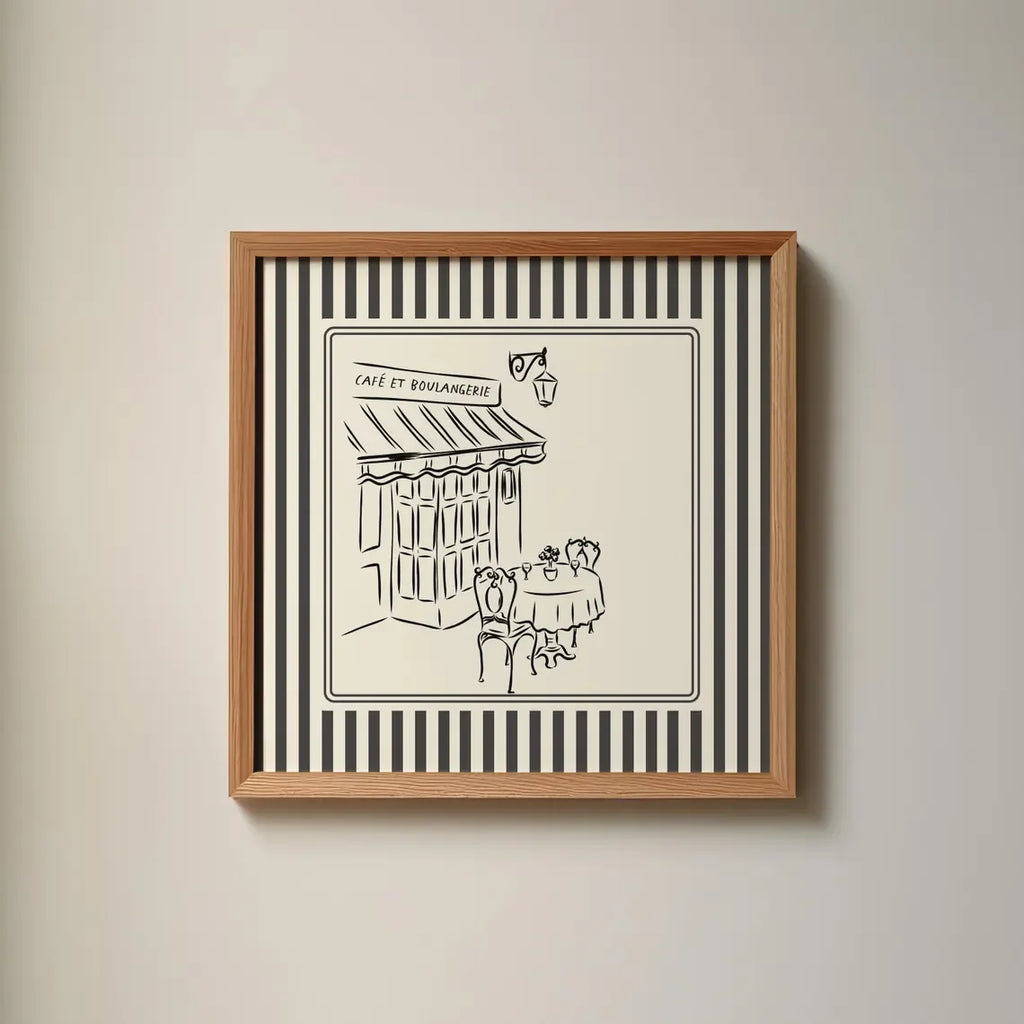 Quadro Decorativo Café Francês em Canvas