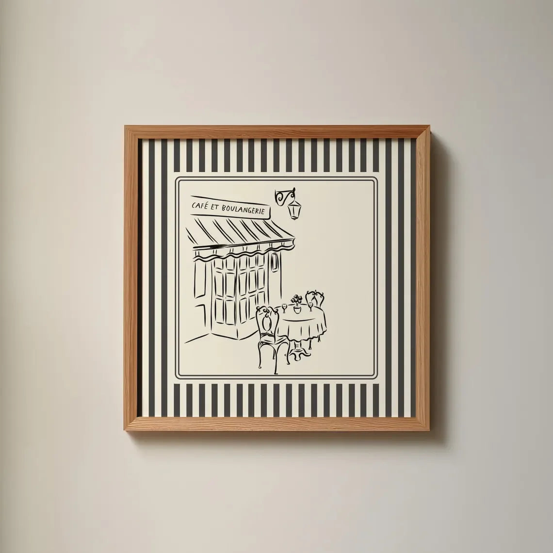 Quadro Decorativo Café Francês em Canvas