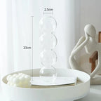 Vaso Decorativo de Vidro Transparente com Esferas