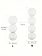 Vaso Decorativo de Vidro Transparente com Esferas
