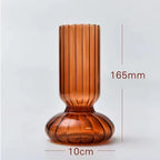 Vaso Decorativo de Vidro Canelado Colorido