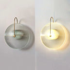 Arandela Redonda de Vidro LED com Luz Quente