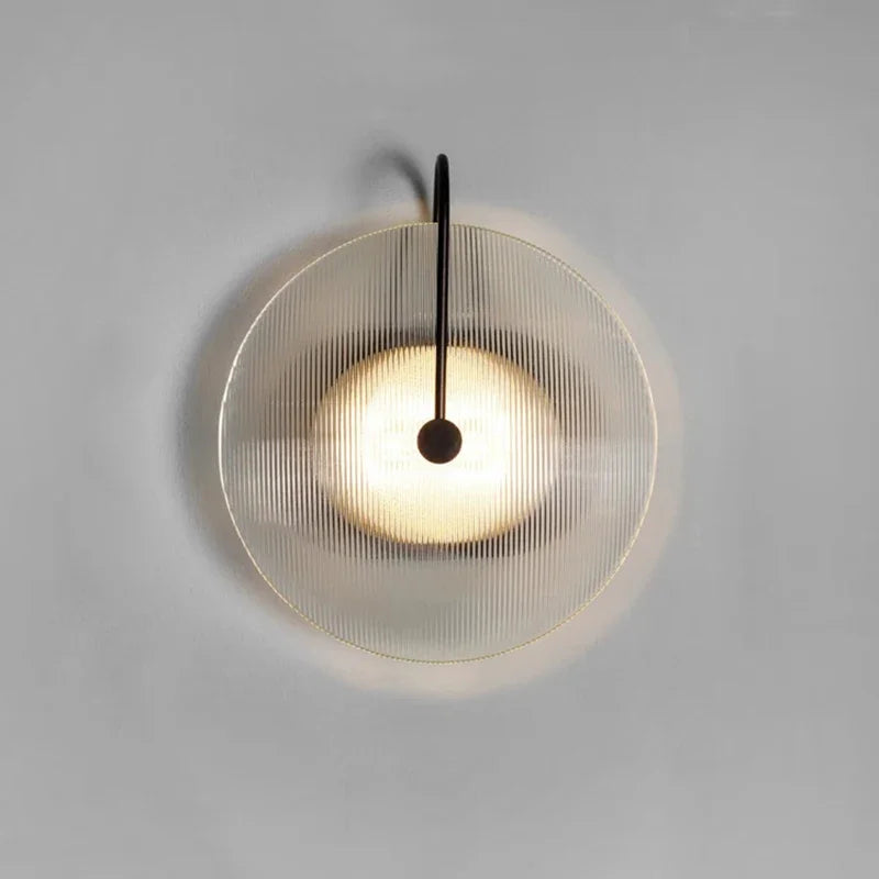 Arandela Redonda de Vidro LED com Luz Quente
