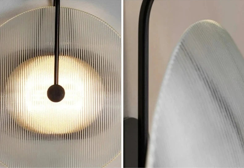 Arandela Redonda de Vidro LED com Luz Quente