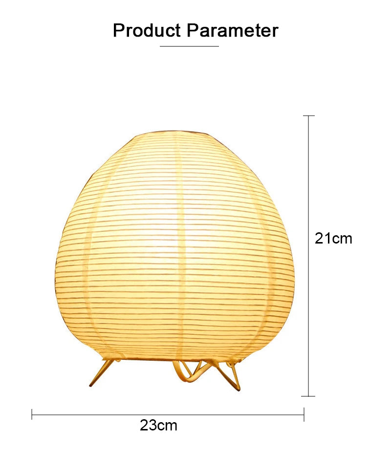 Luminária Oriental de Mesa de Papel