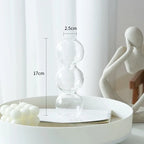 Vaso Decorativo de Vidro Transparente com Esferas