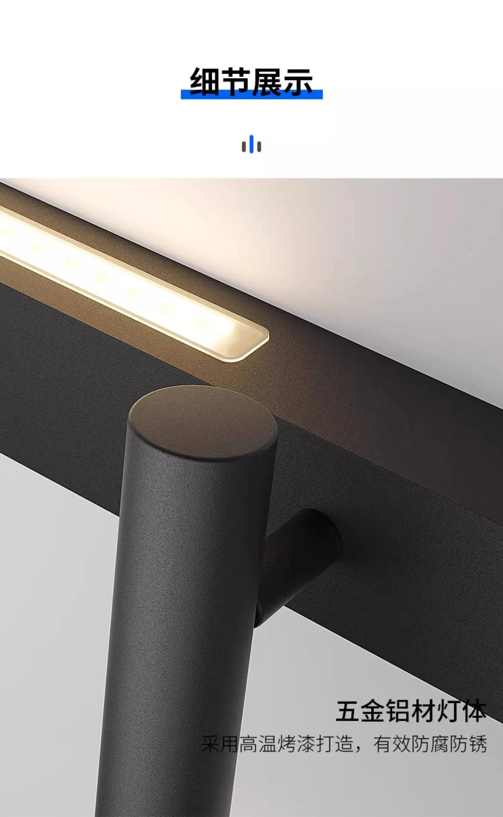 Arandela de Parede Tubular Direcionável LED