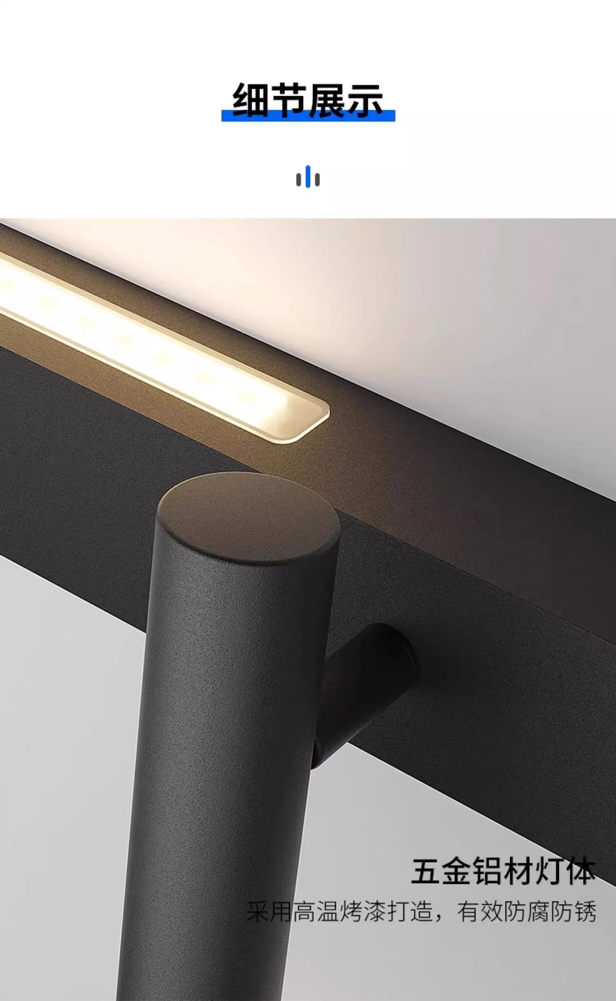 Arandela de Parede Tubular Direcionável LED