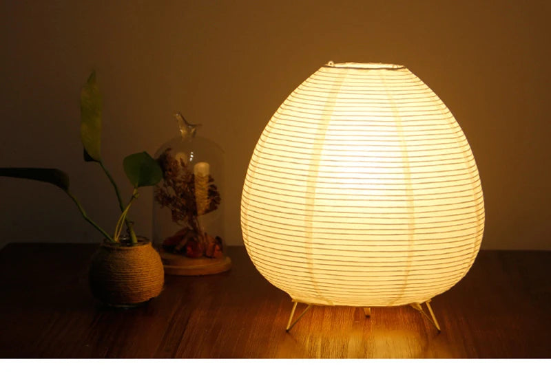 Luminária Oriental de Mesa de Papel
