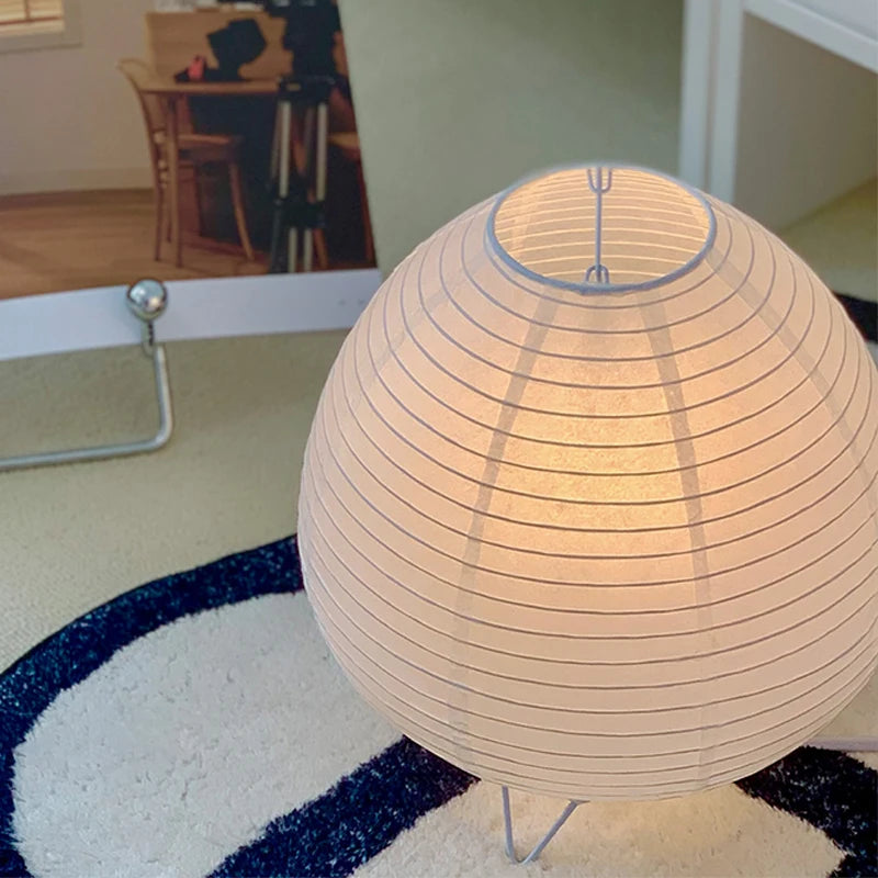 Luminária Oriental de Mesa de Papel