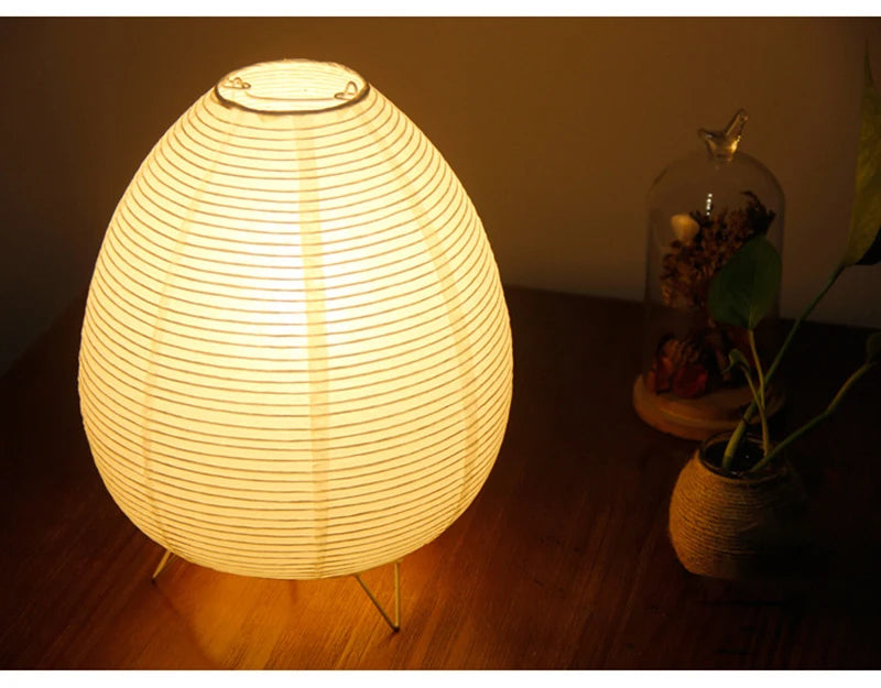 Luminária Oriental de Mesa de Papel