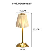 Abajur de Mesa Plissado Touch Sem Fio
