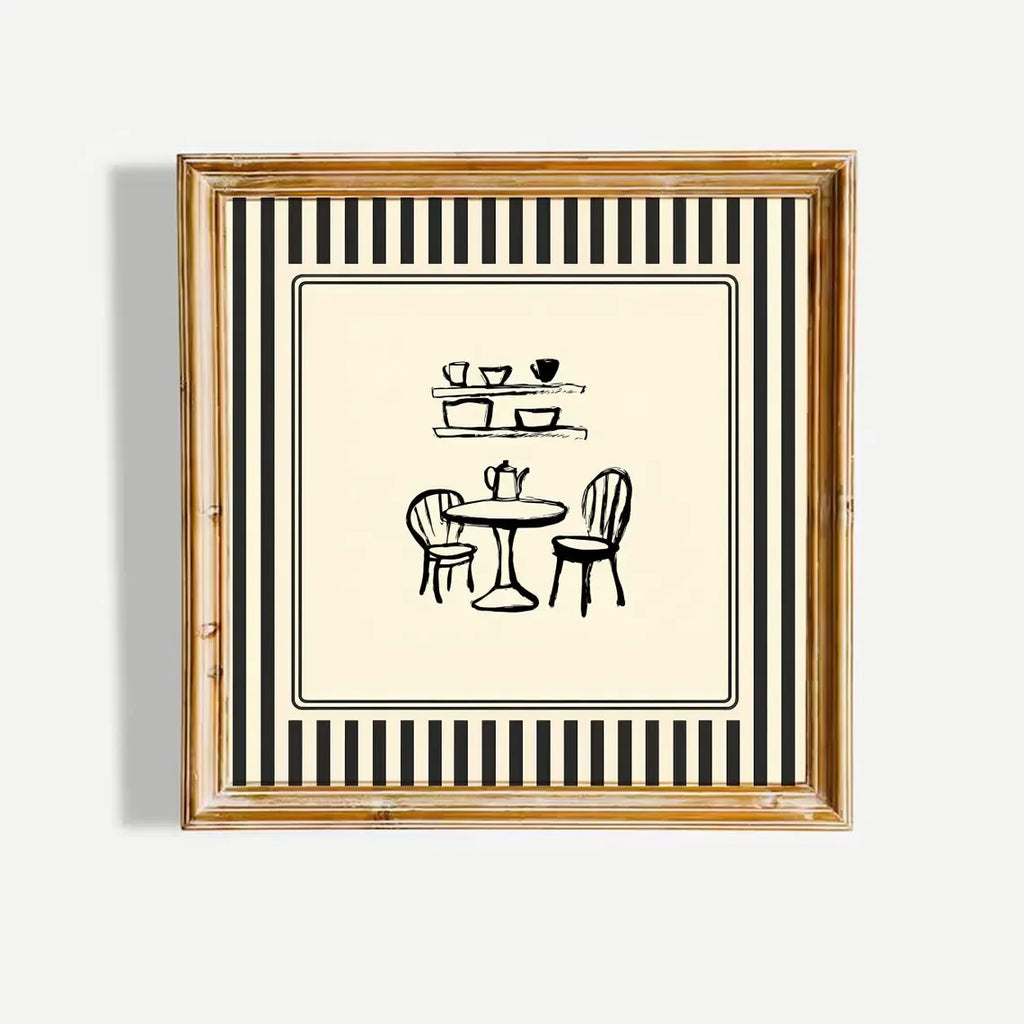 Quadro Decorativo Café Francês em Canvas