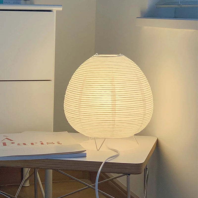Luminária Oriental de Mesa de Papel